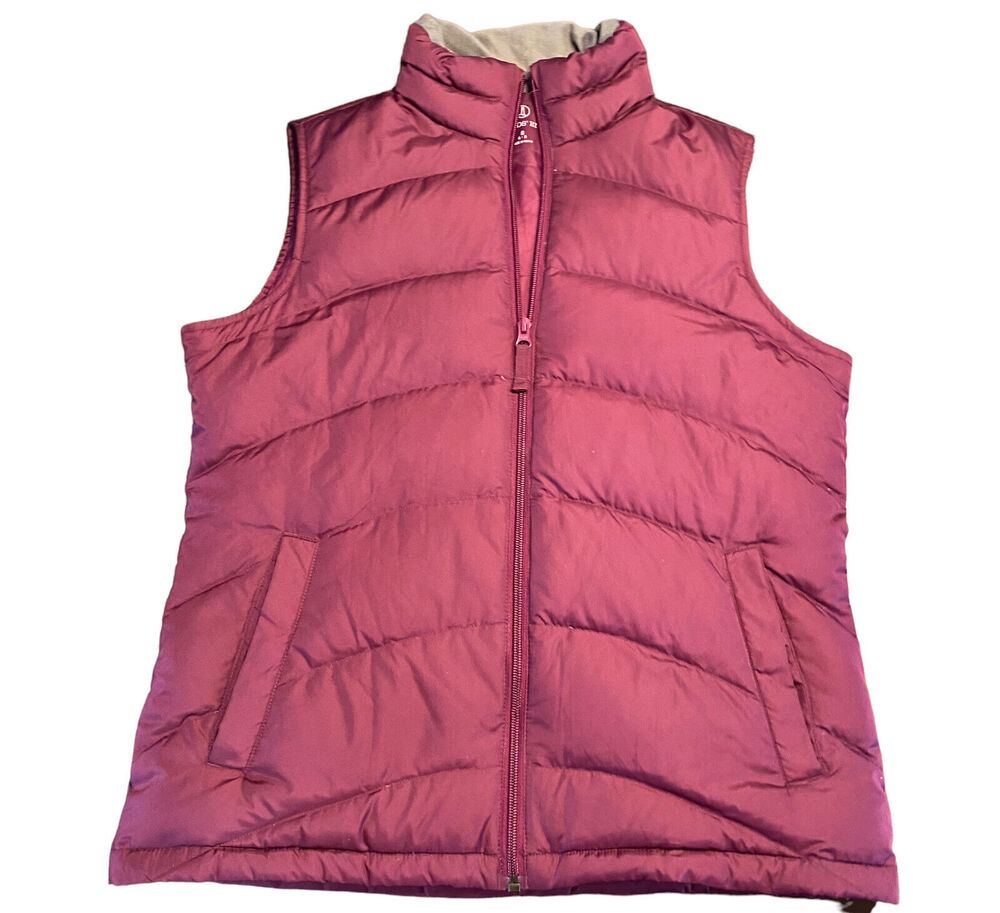 Lands End Down Insulated Puffer Vest Small (6-8) Purple Sleeveless 443707
